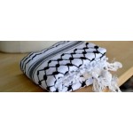 RUPTURE DE STOCK // Keffieh palestinien Original noir et blanc (ARAFAT)